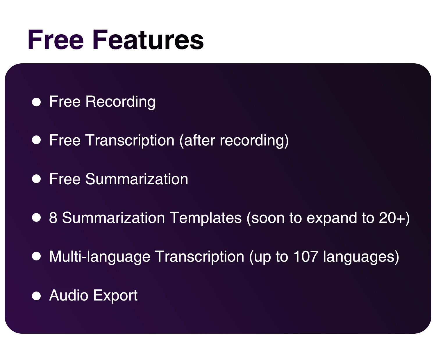 Free transcription